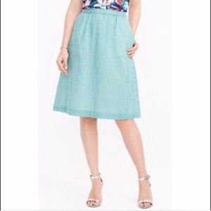 J.Crew Factory Green Gingham Skirt